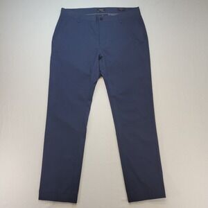Proof Nomad Pants Mens 36x32 Blue Slim Fit Recycled Polyester Travel Chino